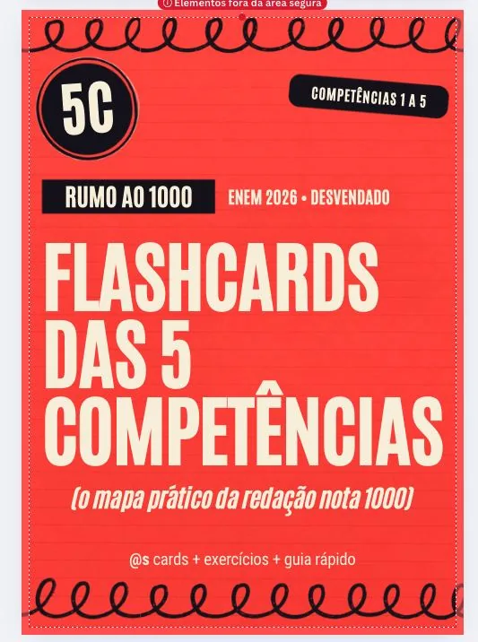 Capa do material Flashcards das 5 Competências